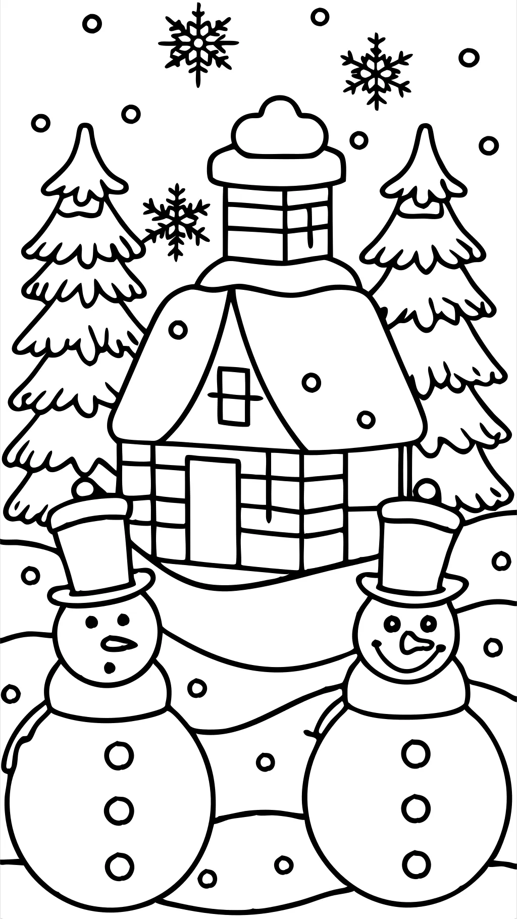 snowmen coloring pages